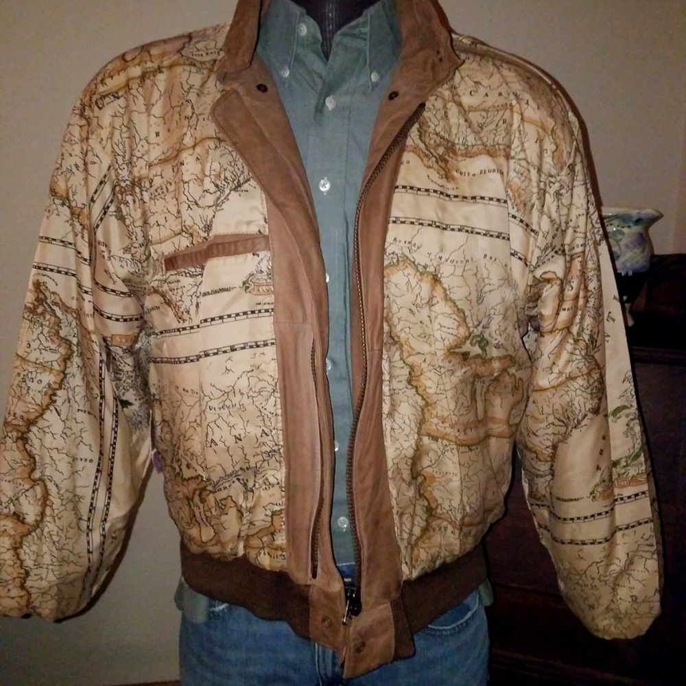Vintage Global identity leather bomber jacket - Picture 5 of 8